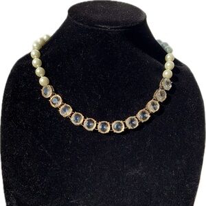 RSVP Elegant Pearl and Crystal beaded Necklace 23”